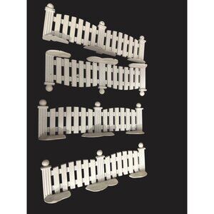 Dept 56 White Picket Fence Set Of 4 For snow  Village Display